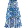 Collections Etc Paisley Print Tiered Chiffon Elasticized Waist Skirt - 3 of 4