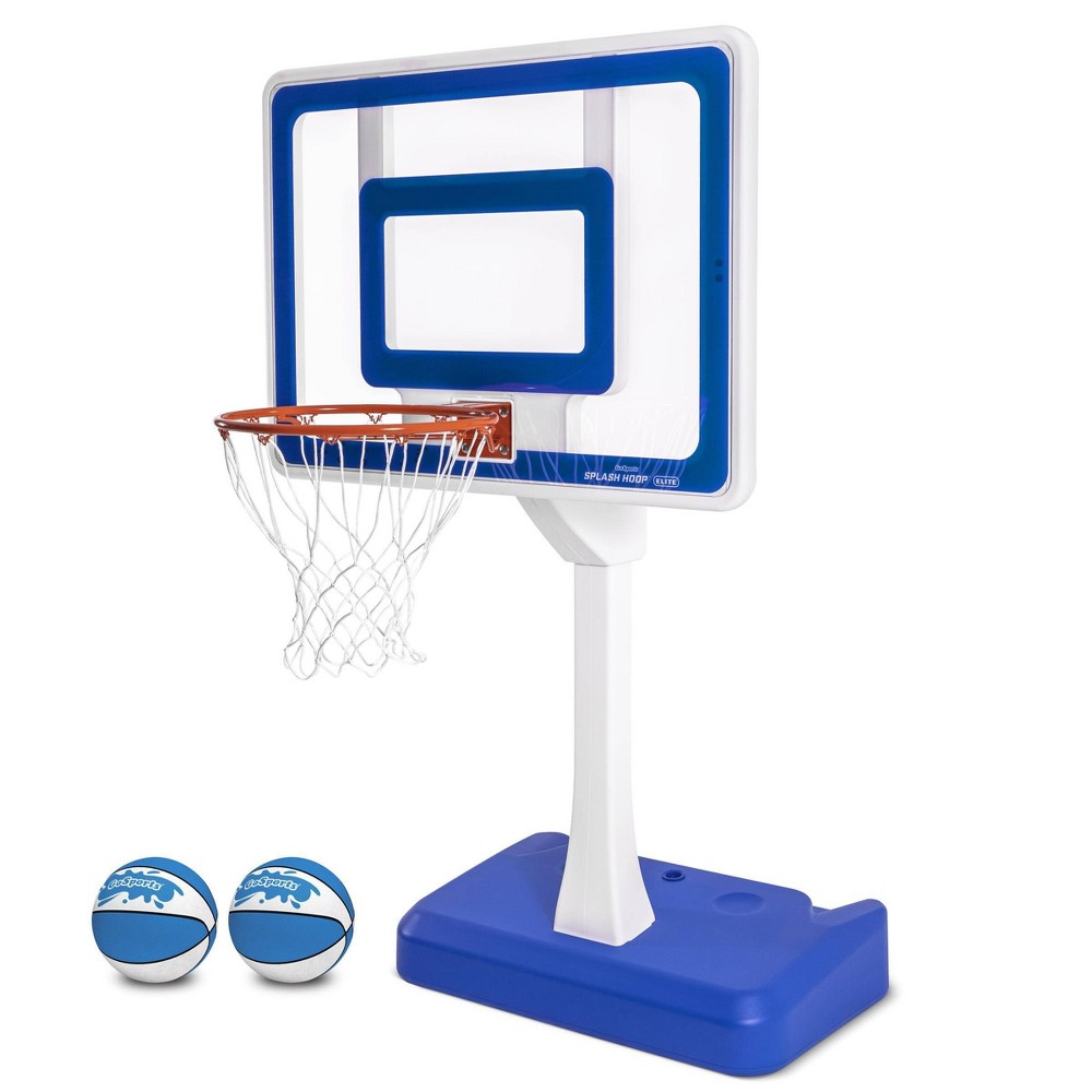 GoSports Splash Hoop ELITE Blue Pool Hoop Basketball Game Set- 4pc