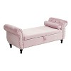 NicBex Modern 51.25" Velvet Storage Bench with Rolled Arms for Bedroom and Entryway - 4 of 4