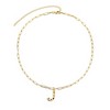 Adornia 14k Gold Plated Funky Initial Paperclip Chain Necklace - 3 of 3
