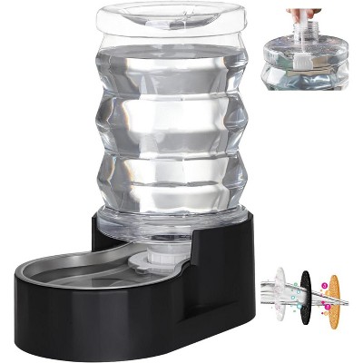 Automatic Pet Water Dispenser with Filter, Stainless Steel Gravity Water Bowl for Indoor Use