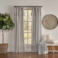 1pc 50"x63" Light Filtering Drop Cloth Window Curtain Panel Gray - Mercantile