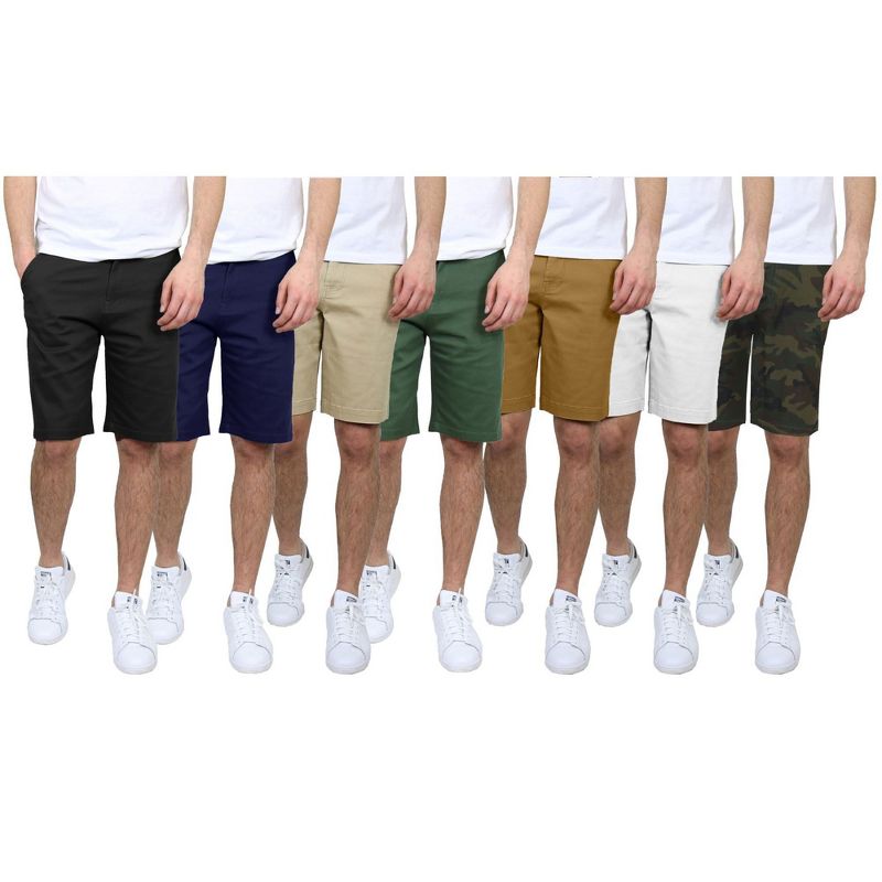 Galaxy By Harvic Men's 5-Pocket Flat-Front Slim-Fit Stretch Chino Shorts (Size 30-42), 3 of 4