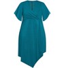 Women's Plus Size Leona Wrap Dress - teal
 | AVENUE - image 3 of 3
