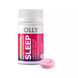 Olly Extra Strength Sleep Fast Dissolve Vegan Tablets with 5mg Melatonin - Strawberry - 30ct