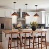 LLHZSY 1-Light  Metal Industrial Cone Ceiling Pendant Light Fixture-W13 4/5" x H6 3/10", Rust - 3 of 4