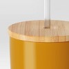 17.5 fl oz Stainless Steel Straw Tumbler with Bamboo Lid Yellow - Room Essentials™ - 3 of 3