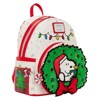 Loungefly Peanuts - Snoopy & Woodstock Holiday Plush Wreath Mini Backpack - 3 of 4
