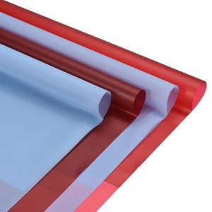 Unique Bargains Decorative DIY Craft Bouquet Gift Packaging Wrap Paper 22.4" x 22.4" 40 Sheets Carmine Blue - 1 of 4