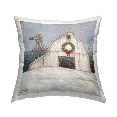 Stupell Industries Snowy Country Barn Holiday