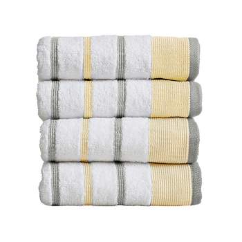 Aware 100% Organic Cotton Ribbed Bath Towels - Bath Towels, 4-Pack,  Light Gray