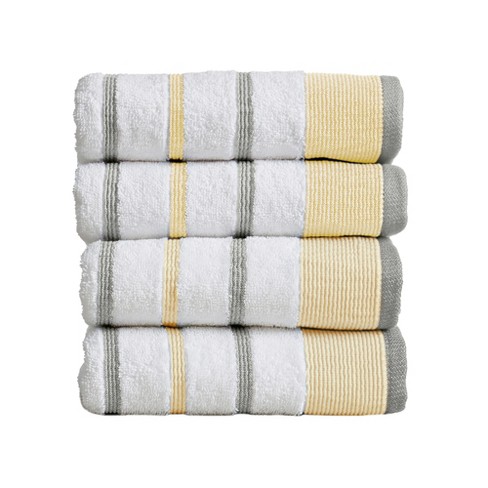 GOLD TEXTILES Blue Stripe Premium Cotton Bath Towels (24 Pack, 30x60 Inch)  Luxury Hand Towel, Super Soft - Perfect for Home, Bathrooms, Pool and Gym 