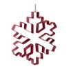 Snowflake Cookie Cutter Metal Ornament Set – Red Finish – 10.5 in – Set of 4 – By Melrose - 2 of 4