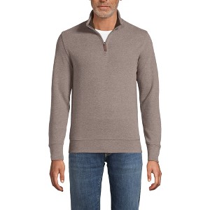 Lands' End Men's Bedford Rib Quarter Zip Sweater - 1 of 4