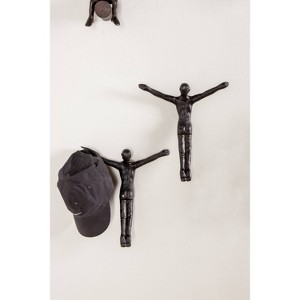 (Set of 5) 10" Aluminum People Divers Wall Decor Gray - Novogratz: Modern Vertical Metalwork, Spot Clean, 5pc - 1 of 4