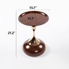 NicBex Mermaid Tail Round End Table Living Room, Metal Pedestal Side Table with Tray Top, Modern Bedroom Nightstand, Small Coffee Table, Small Table - 2 of 4
