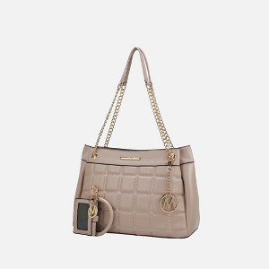 MKF Collection Mabel Quilted Women’s shoulder Bag & Bracelet Keychain with a Credit Card Holder by Mia K - 1 of 4