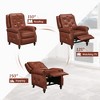 Arceso Modern Faux Leather Push Back Recliner Chair with Nailhead Trim & Plush Foam Padding - Manual Reclining Upholstered Chair for Living Room - 4 of 4