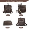INFURNIC Backpacks Women Convertible Leather Backpack Handbag Waterproof Large Capacity Multi-functional Travel Bag, Brown, 12.87"*7.02"*2.34" - 4 of 4