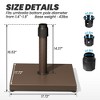 Crestlive Products 45lbs Patio Umbrella Base  Heavy Duty Outdoor Patio Market Umbrella Stand for Deck, Poolside, Balcony, Wind-Resistant Design - 2 of 4