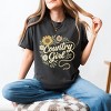 Country Girl Rope Watercolor  - Womens Garment Dyed Graphic T-Shirt - 2 of 4