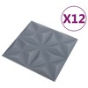 VidaXL 3D Wall Panels 12 pcs 19.7"x19.7" Origami Gray 32.3 ftÂ² - 3 of 4