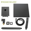 PAGED Modern Dual Shower Head, Ceiling Mount Square Shower System with Rough-in Valve for Bathroom, Restroom - 3 of 4