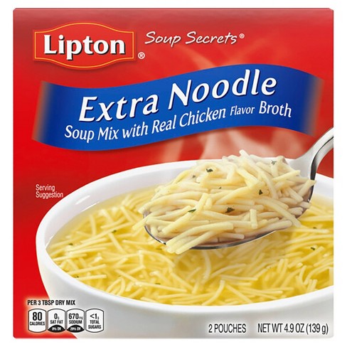 Lipton Soup Secrets Soup Mix With Chicken Broth Extra Noodle 4 9oz Target