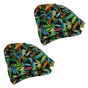 Blazing Needles, 19-inch U-Shaped Spun Polyester Outdoor Tufted Dining Chair Cushions (Set of 4) - 1 of 1