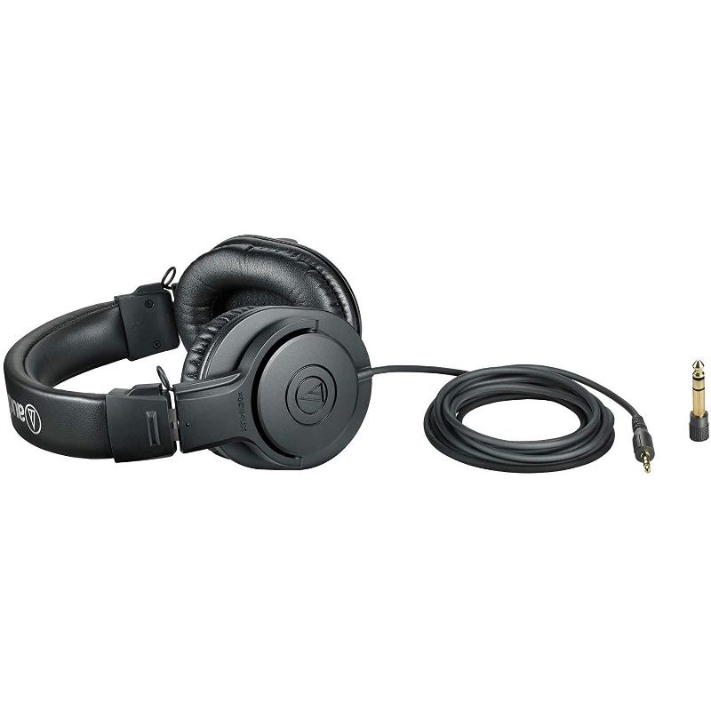 Audio-Technica ATH-M20X Professional Studio Monitor Headphones, Black, 3 of 6
