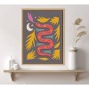 Kate & Laurel All Things Decor 18"x24" Sylvie Snake Charmer Framed Canvas Wall Art by Carey Copeland: Modern Animal Digital Art - 4 of 4