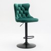 NicBex Dining Chairs Set of 2 Bar Stool Upholstered Chair Swivel Velvet chairs with Backs Comfortable Tufted for Home Pub and Kitchen Island - 3 of 4