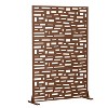 Wooakway 72"H 47"W Outdoor Metal Garden Trellis Privacy Screen Lattice Panel Indoor Room Divider - 2 of 4