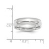 Black Bow Jewelry 6mm 10K White or Yellow Gold Half Round Milgrain Comfort Fit Band - 4 of 4
