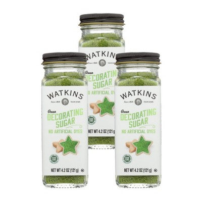 Watkins Green Decorating Sugar - Case of 3/4.2 oz