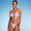 Women's Side-Tie Low-Rise High Leg Adjustable Lurex Bikini Bottom - Wild Fable™ - image 3 of 4