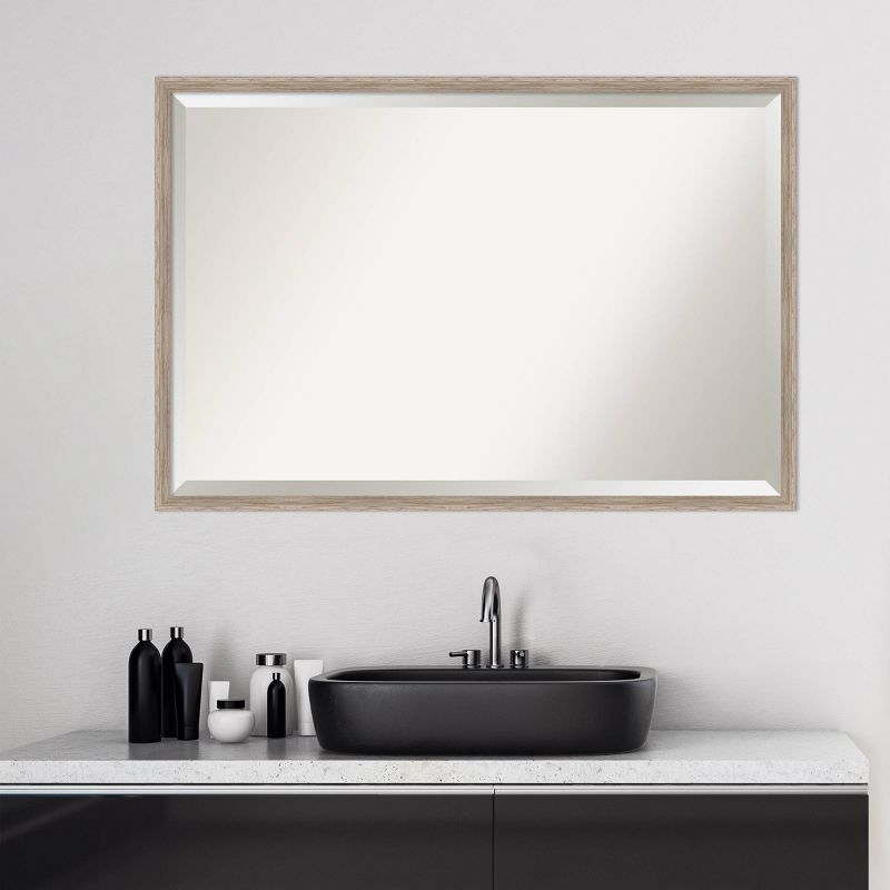 Hardwood Wedge Framed Bathroom Vanity Wall Mirror - Amanti Art, 6 of 9