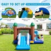 Costway Inflatable Bounce House Christmas Snowman Theme with Slide Ball Pit Basketball Rim with 680W Blower Carry Bag - 4 of 4
