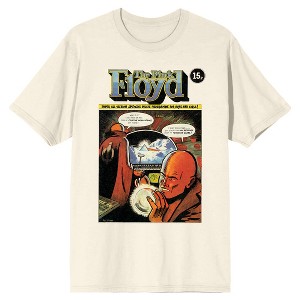 Pink Floyd Comic Crew Neck Short Sleeve Men's Natural T-shirt - 1 of 3
