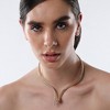 SOHI Women's Antique Gold The Serpent Torque Necklace - 4 of 4