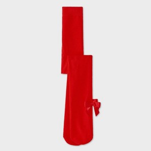 Toddler Girls' Christmas Bow Fashion Tights - Cat & Jack™ Red - 1 of 3