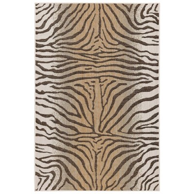 Liora Manne Carmel Zebra Indoor/outdoor Rug Sand 6'6