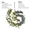 Garland with Lights, 9 ft Pre-Lit Xmas Garland for Fireplace Stair Door Wreath for Christmas Tree Garden Decor - 4 of 4