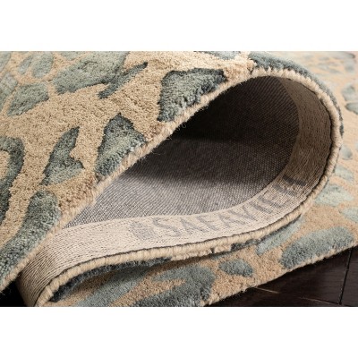Camel and Grey Hand-Tufted Wool Rectangular Area Rug