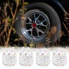 Unique Bargains Valve Stem Caps Handmade Faux Crystal Rhinestone Universal Auto Car Tire Valve Caps Chrome Dustproof Bling 4 Pcs - 3 of 4