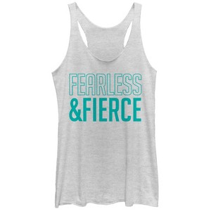 Women's CHIN UP Fearless and Fierce Racerback Tank Top - 1 of 3