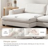 134" Corduroy L-Shaped Sectional Sofa with Chaise & USB Charging - 3 of 4