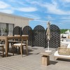PexFix 72 in. x 47 in. Outdoor Privacy Arch Screen Galvanized Steel Panel Divider in Black - 3 of 4