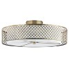 18.25" Leyla Glam Brushed Semi-Flush Mount Ceiling Fixture Sconce Gold - River of Goods - 2 of 4