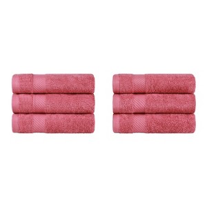 Modern Solid Classic Premium Luxury Cotton 6 Piece Hand Towel Set by Blue Nile Mills - 1 of 4